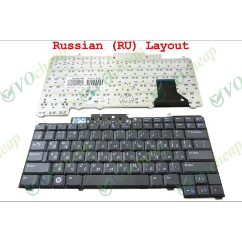 New RU Laptop keyboard for Dell Latitude D620 D630 D531 D631 D820 D830 WITHOUT stick Pointer Black Russian Version - 0CT024