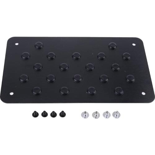 2021 New Aluminum Car Floor Mat Patch Non-slip Heel Plate Footrest Carpet Pedal Pad