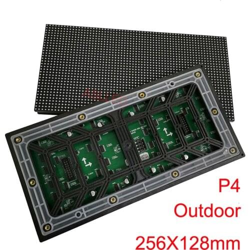 P4 Full Color LED Panel Module 256X128mm Outdoor Waterproof HD SMD2525 Hub75 Interface LED Screen Unit Board Free Shipping