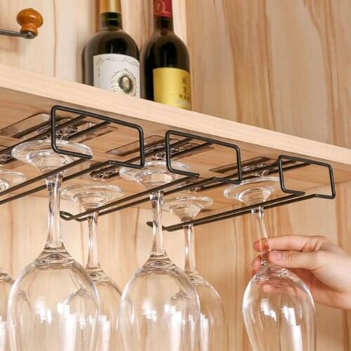 Useful Iron Black Wine Rack Glass Holder Hanging Bar Hanger Shelf Stainless Steel Wine Glass Rack Stand Paper Roll Holder