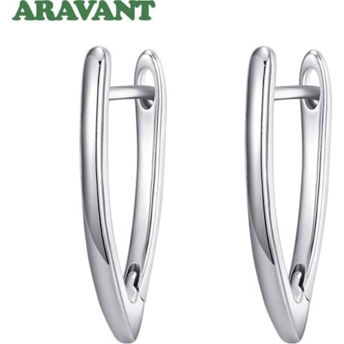 100% 925 Sterling Silver 30MM Hoop Earring For Women Fashion Wedding Jewelry