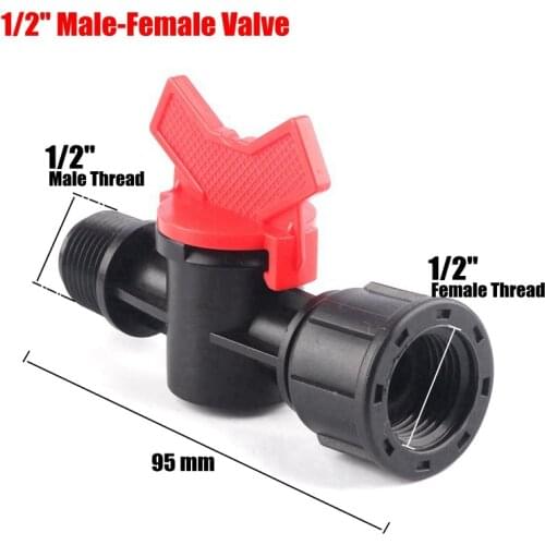 20pcs 1/2" Male-1/2" Female Ball Valve Hi-Quality Garden Water Connectors Irrigation Pipe Valve Hose Switch Water Controllers