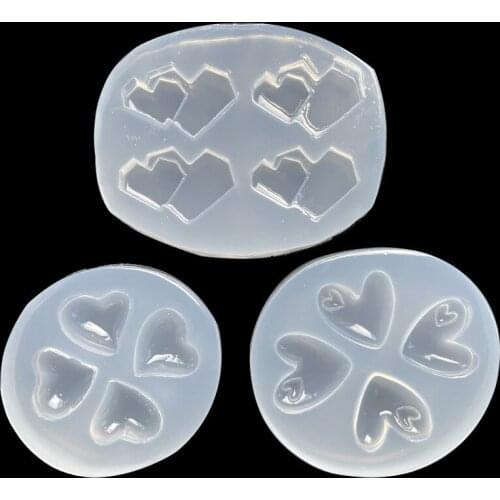 Love heart shape Chocolate silicone mold Clay Crystal Epoxy Pendant Jewelry Tool