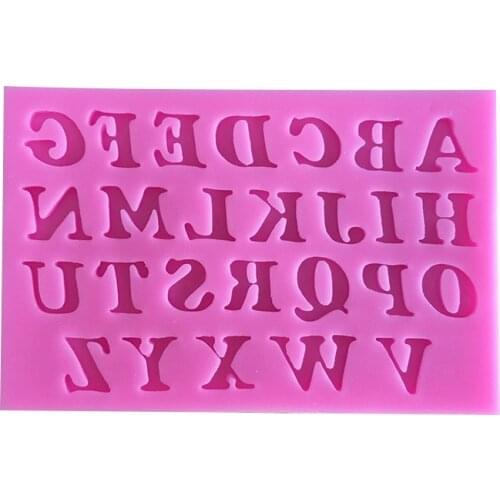 26 capital letter shape cake mold silicone turn sugar chocolate mold 15-173