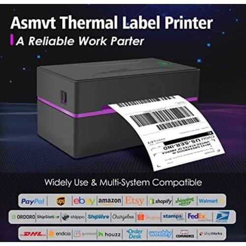 GOOJPRT Thermal Label Barcode Shipping Printer 4 inch Support QR code 4x6 Shipping Label USB Wifi Bluetooth Lan Port Printer