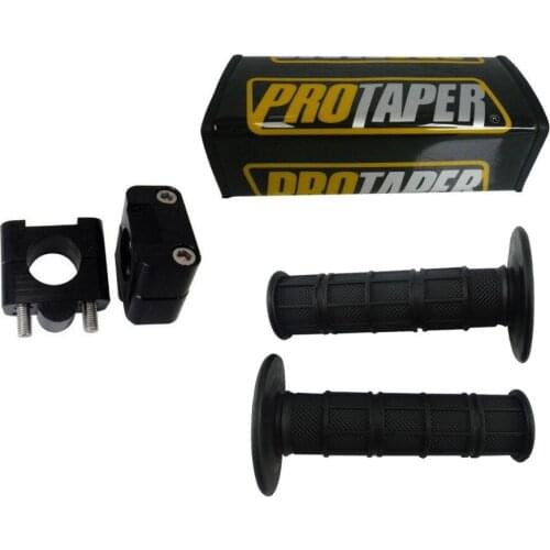 28mm CNC handlebar Clamps Aluminum and Handle Fat Bar pad hand grips For Dirt Pit Bike