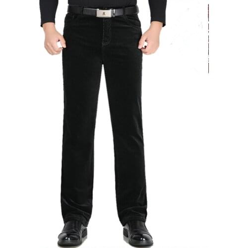 Winter Elderly Men Casual Thick Trousers Clothing Pants Work Slim Fit Baggy Jogers Broek Dropshipping 2020 Best Selling Products