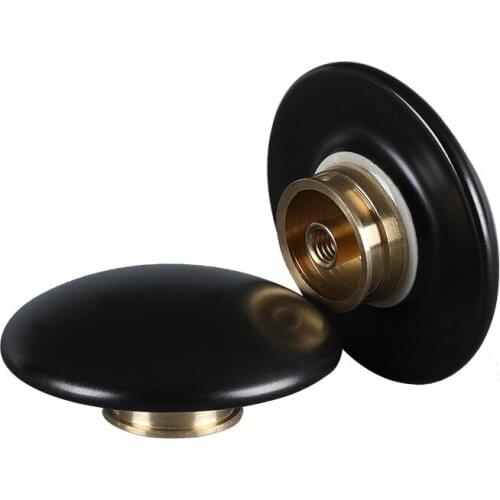 1pc Ceramic+Brass Basi Drain Push Button Waste Bathroom Sink Easy Click Clack Plug Push Button 68mm For Bathroom Hardware