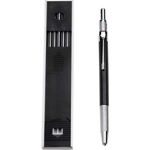 2.0mm Mechanical Pencil Lead Pencil for Draft Drawing Carpenter Crafting Art Sketching with 12 Pcs Refill