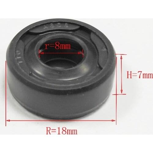 3 pieces Black Oil Seal Ring Replacements 7mm*8mm*18mm Radial Shaft Seal Ring Gasket Blender Spare Parts