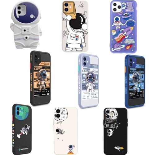 Funny Cute 3D Space Astronaut Mobile Phone Case for Iphone 12 Pro Max 11 Promax Xr X Xs Max 12 Mini 7/8Plus Se 2020 Soft Cover