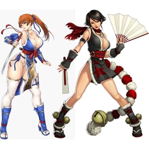 Three Ratels CDM375 Chun-Li and Kasumi Classic female fighter cartoon sticker gabinete gamer gift wall Refrigerator label
