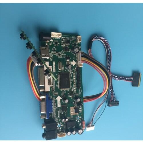 LVDS HDMI DVI VGA LED LCD Controller driver board Kit diy for 40pin HT140WXB/HT156WXB 1366X768 Panel display