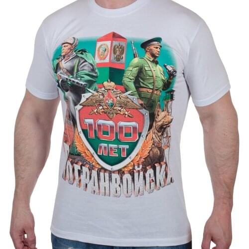 2019 New Pure Cotton Short Sleeves Hip Hop Fashion frontier Troops of Russia T-Shirts army military Mens Clothing T-Shirt