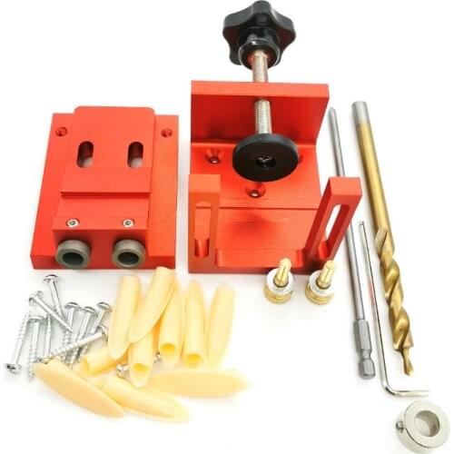 Pocket Hole Iocator Jig Kit System For Wood Working Joinery Step Drill Bit 9mm Set For Carpenter WoodWorking Hardware Tools