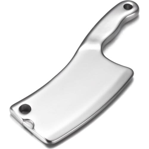 Stainless Steel Knife Pendant Polished 2.5mm Hole Necklace Pendants DIY Accessories Jewelry Making Supplies