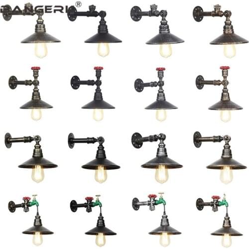 Industrial Iron Water Pipe Lights Loft Decor LED Wall Light Vintage Edison Sconce Aisle Bedside Wall Lamp Home Indoor Lighting