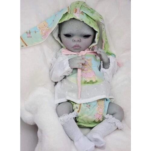 NPK 15inch Reborn Doll Kit Imani Alien Baby Premie Sise Lifelike Soft Touch