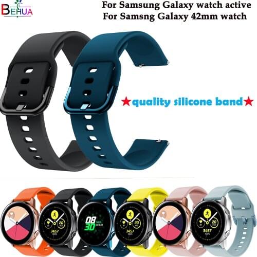 Sport silicone watch band strap For Samsung galaxy watch active watch straps For Samsung Galaxy 42MM smart watch wristband New