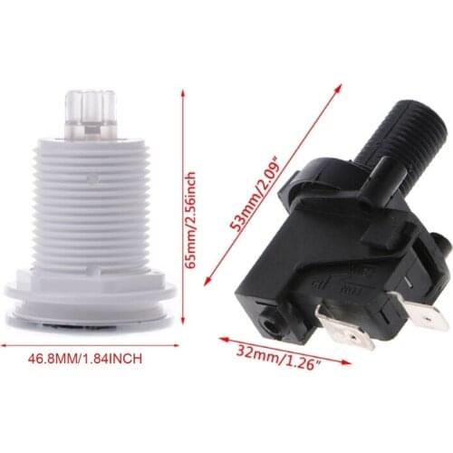 Bath Tub Spa Waste Garbage Disposal Self-Lock Air Switch Push Button Air Hose