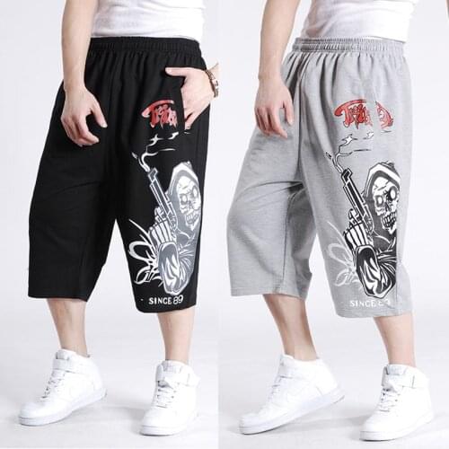 Fashion men Harem tactica summer brand Sagging Military sweat Trousers sporting Shorts Plus Elastic Waist Elderly Baggy Jogger