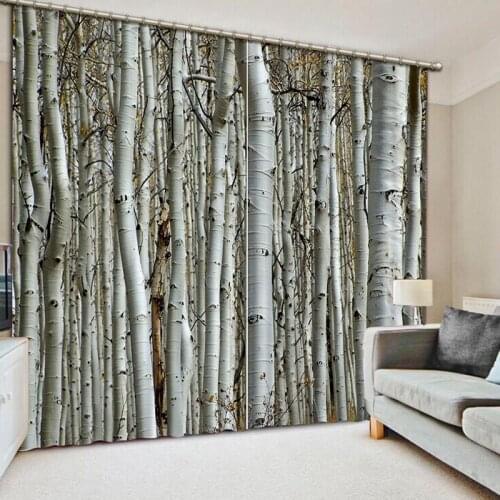 3D Printing Curtains Like true Scenery 3D Chinese Luxury Window Curtains Bedroom Living Room Curtains CL-097