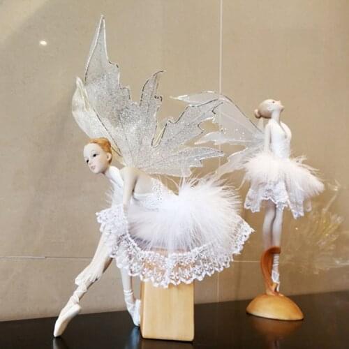 Modern creative resin Ballet angel Figurines & Miniatures lovely girls gift handmade Furnishing Art home wedding decor