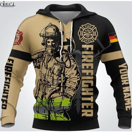2021 New Style Men Women Firefighter Print Hoodie 3D Hooded Sweatshirt Fireman Long Sleeve Homme Clothes Pullovers Zipper Coat