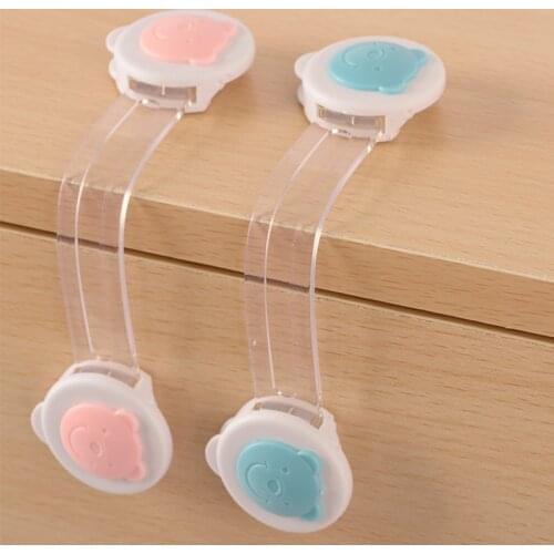 5PCS Child Cabinet Lock Safety Baby Drawer Plastic latch Kids Anti-opening Door Refrigerator Cupboards Lock Anti-pinch Buckle