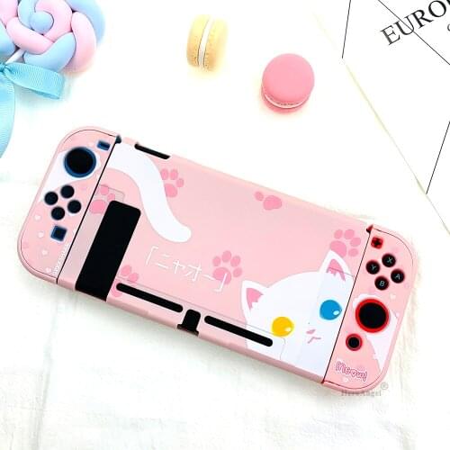 For NS Switch JoyCon Protective Cover Case Colorful Cute PC Hard Cover Back Shell For Nintendo Switch NS Game Console Accessor