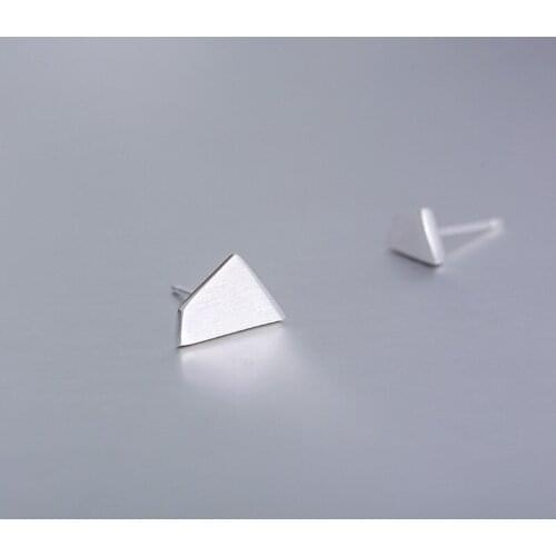 Drop Shipping 925 Sterling Silver Geometric Irregular Shape Stud Earrings For Women Girl Sterling-silver-jewelry For Wedding