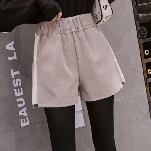 Woollen Shorts Women 2021 New Autumn Winter High Waisted Shorts Women Short Mujer Cintura Alta