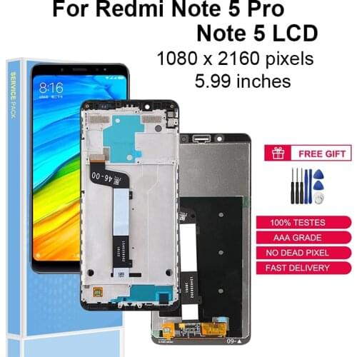 For Xiaomi Redmi Note5 Note 5 Pro LCD Screen Digitizer Assembly Smartphone Display Touch Replacement Repair Parts With Frame