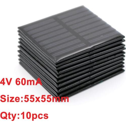 4 V 60mA 0.24Watt extend wire Solar Panel Polycrystalline Silicon DIY Battery Charger Small Mini Solar Cell cable toy 4V Volt