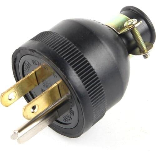 2pcs New American 3 pole 3KW Gasoline generator locking us industry power Plug NEMA L5-15P converter plug inline wire connector