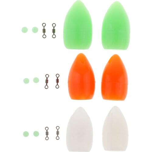 2pcs Bombarda Floating Carp Coarse Trout Bass Sea Lure Fishing Tackle with Beads and Rolling swivels 2.8cm 3.2g