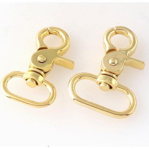 20/25mm Gold Swivel Clasp Trigger Snap Hook Dog Collar Supplies Jewelry Charm Lobster Clasp Purse Making Handbag Hardware
