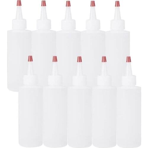 20Pack 120Ml PE Squeeze Dispensing Bottles with Red Tip Caps - Good for Crafts, Art, Glue, Multi Purpose