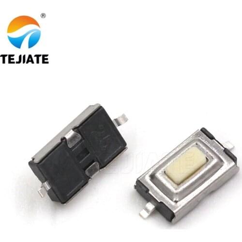 20PCS Patch 2 Legs Touch Key Microswitch Copper 2 Foot Side Press Button Switch 3*6*2.5/3.5MM Stretch Lid Green Product