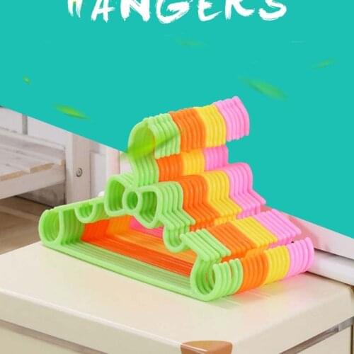5 PCs Plastic Childrens Clothes Hanger Baby Kids Clothes Hanger Support Household Solid Plastic Hanger,27*15cm