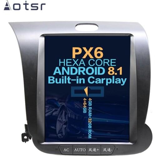 Aotsr Tesla 10.4“ Vertical screen Android 8.1 Car DVD Multimedia player GPS Navigation For KIA CERATO K3 FORTE 2013-2017 WiFi