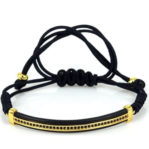 Brand Anil Arjandas 4 Colors Micro Pave CZ Mens Bracelets Charm Macrame Bracelets Fashion Jewelry Bracelet