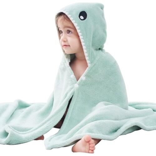 Baby Cartoon Cute Animal Hooded Bath Towel Ultra Soft Super Absorbent Bathrobe