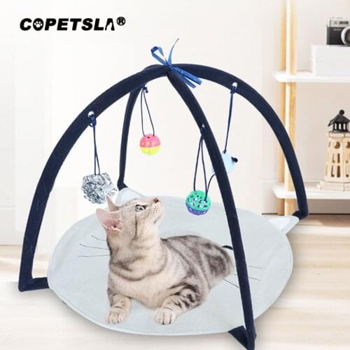 Cat Toys Portable Cat Tent Funny Pet Toys Mobile Activity Pets Play Bed Toys Cat Play Mat Blanket House Foldable Kitten Tents