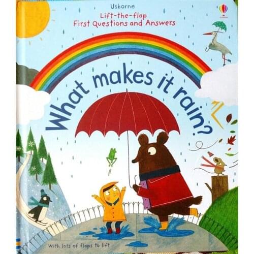 Lift-the-flap first questions and answers what makes it rain English Educational Picture Books Baby Childhood gift