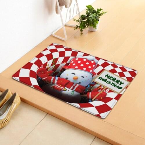 Merry Christmas Party Carpets for Living Room Bedroom Large Area Rug Christmas Home Entrance Doormat Family Decoration Floor Mat
