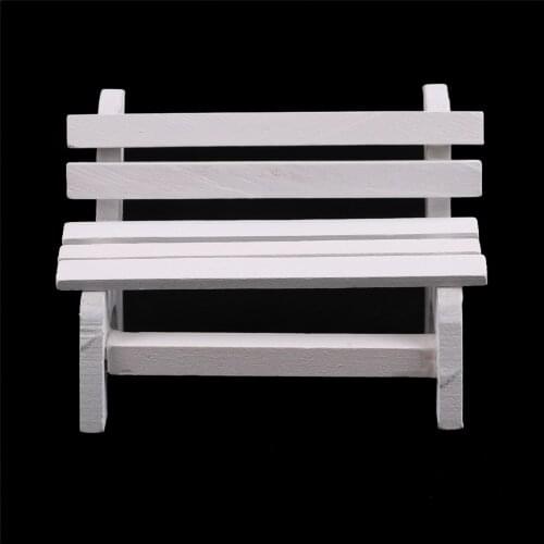 11*5*7cm Mini Dollhouse Furniture Chair Bench Stool Ornaments Wooden Props Diy Toys Home Garden Decor Miniatures NEW