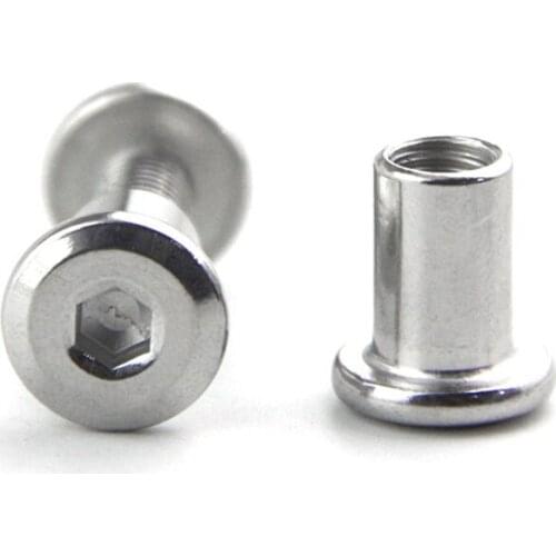 M6 Flat Head Set Screw Hex Socket Fastener Childrens Bed Furniture Chair Table Cabinet Fittings Combination Connecting Bolt