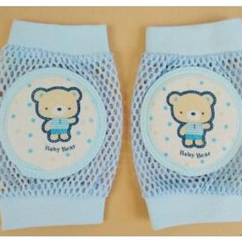 1 Pair New Cotton Safety Baby Knee Pads Infant Leg Warmers Breathable Toddler Pediatric Mesh Sponge Cartoon Knee Knee Pads