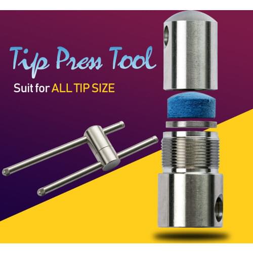 Billiards Tip Press Shape Tool Stainless Steel Pool Carom Snooker Cue Stick Tip 9mm-14mm Impact Maintaince Billiard Accessories